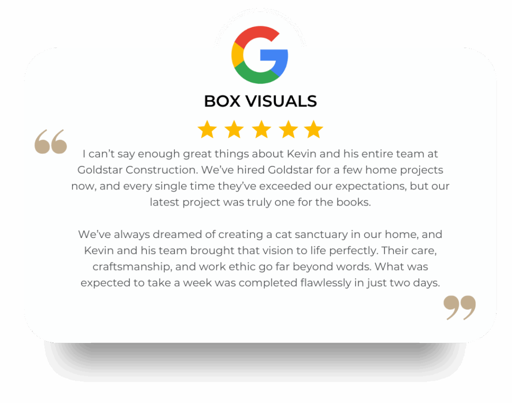 google review goldstar box